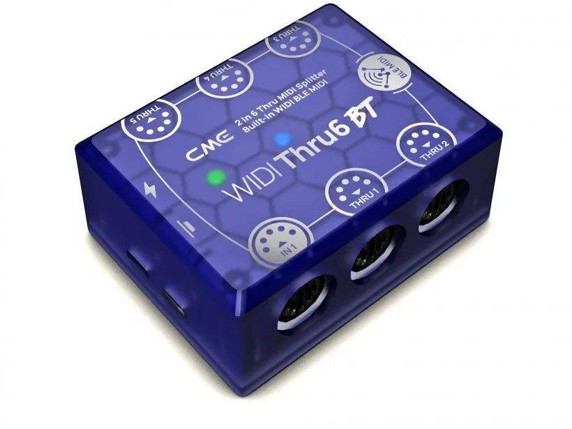CME首台内置蓝牙无线MIDI的MIDI Thru转发接口 MIDI Thru5 WC 和 WIDI Thru6 BT