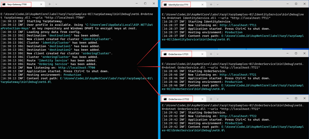 使用 Yarp 做网关