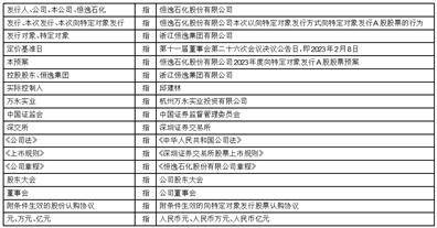 恒逸石化股份有限公司2023年度向特定对象发行A股股票预案(修订稿)