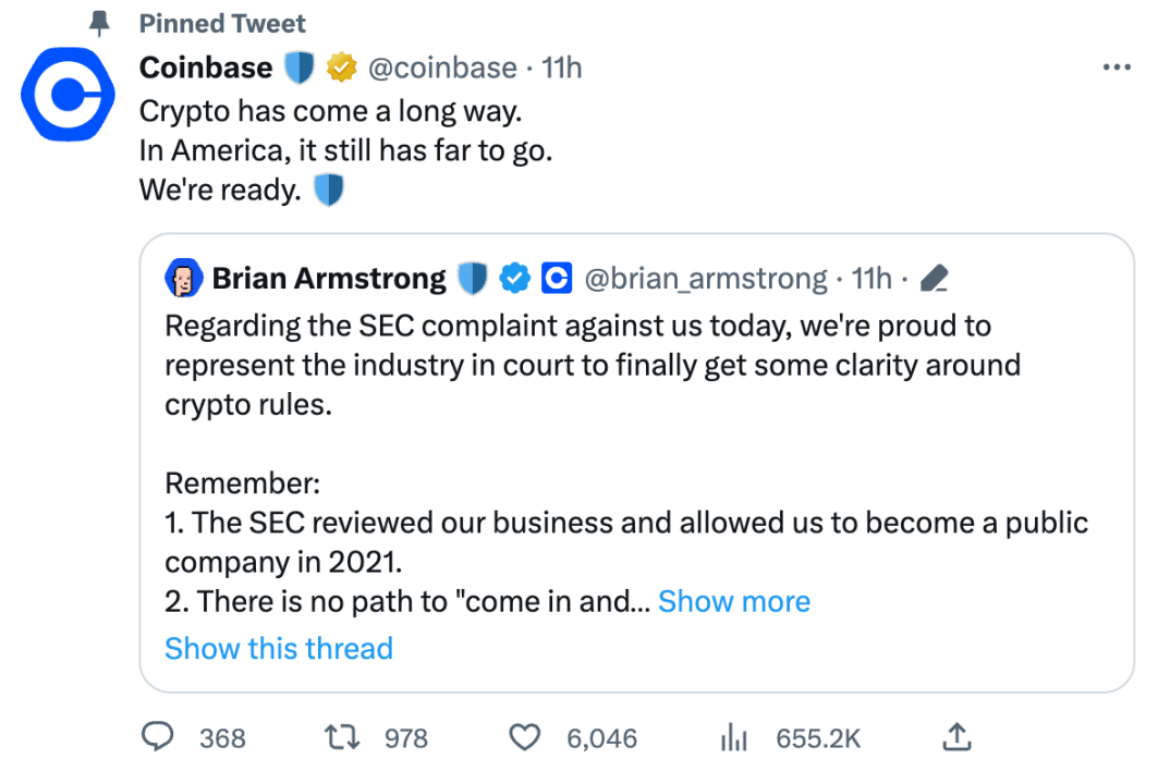 Web3「最大震荡」<strong></p>
<p>币安新闻</strong>，美监管铁拳砸向币安、Coinbase