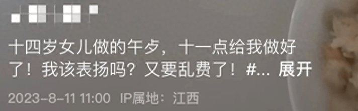 14岁女孩做一桌子饭菜<strong></p>
<p>一币网</strong>,妈妈一句话被全网骂惨