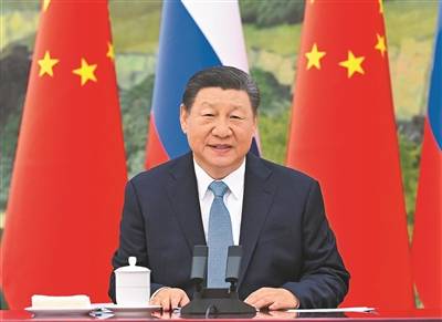 习近平同俄罗斯总统普京举行视频会晤
