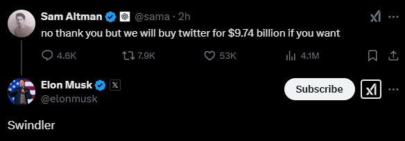 马斯克寻求控制OpenAI<strong></p>
<p>币圈新闻</strong>？奥尔特曼：我们也可以收购推特