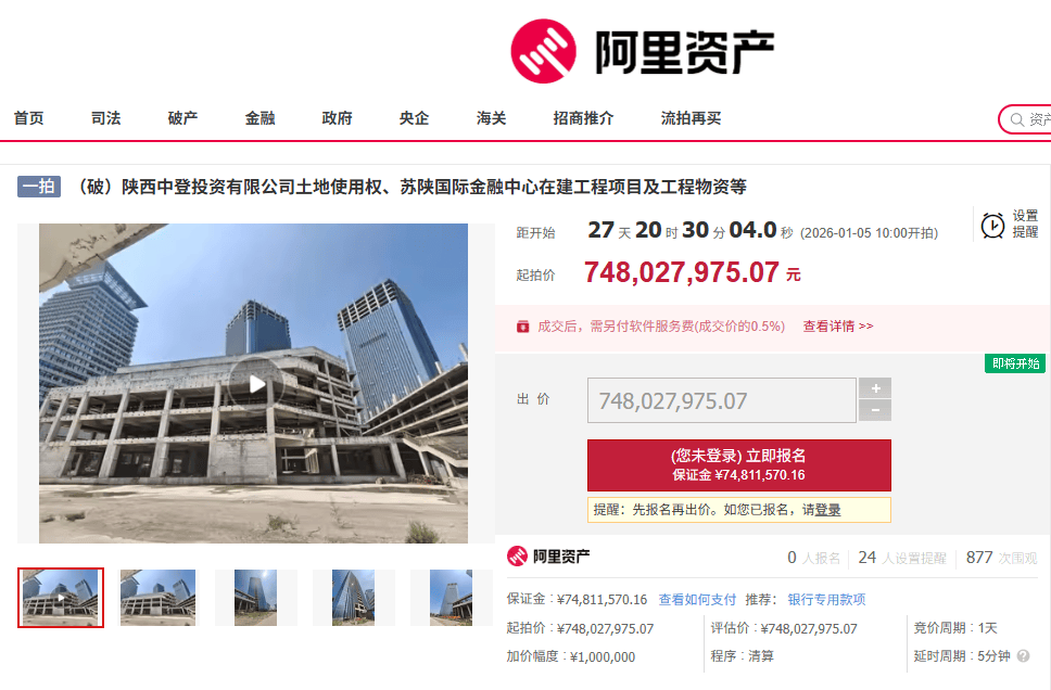 西安地标“双子塔”荒芜十年<strong></p>
<p>中船防务股票</strong>,7.48亿起拍