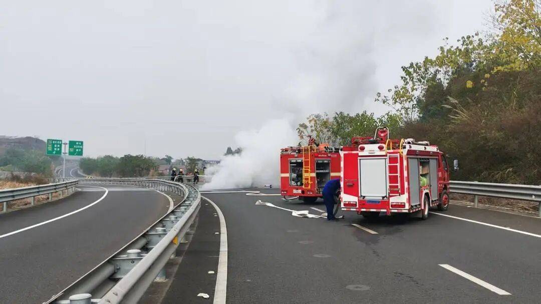 四川高速上一汽车突发自燃！车内两人闻到异味后果断弃车<strong></p>
<p>紫江企业股票</strong>，成功逃生